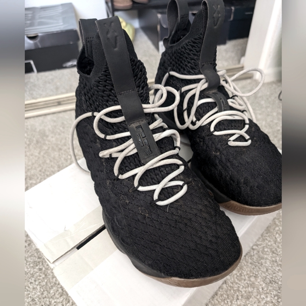 Nike Basketball LeBron 15 black and gum